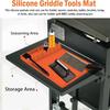 Barbecue Oven Silicone Side Frame Pad, Baking Tray Protection Pad, Draining Pad, Black Stone Silicone Barbecue Oven Draining Pad
