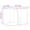 Mosquito Net for Bed 156 Meshes Black 220 x 180 x 180 cm
