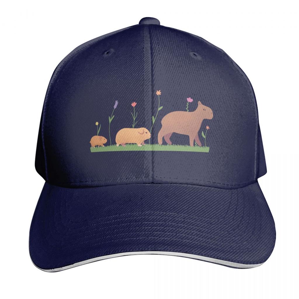 Hamster Guinea Pig And Capybara Baseball Cap Outdoor Golf Running Hiking Summer Beach Travel Streetwear Hip Hop Trendy