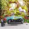 Mural Wallpaper 3D Beautiful Forest White Horse Lake Nature Scenery Photo Wall Paper Living Room TV Sofa Background Wall Home Decor Rolls