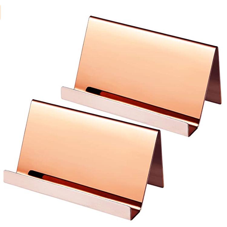 In Stock Stainless Steel Desktop Business Card Holder
