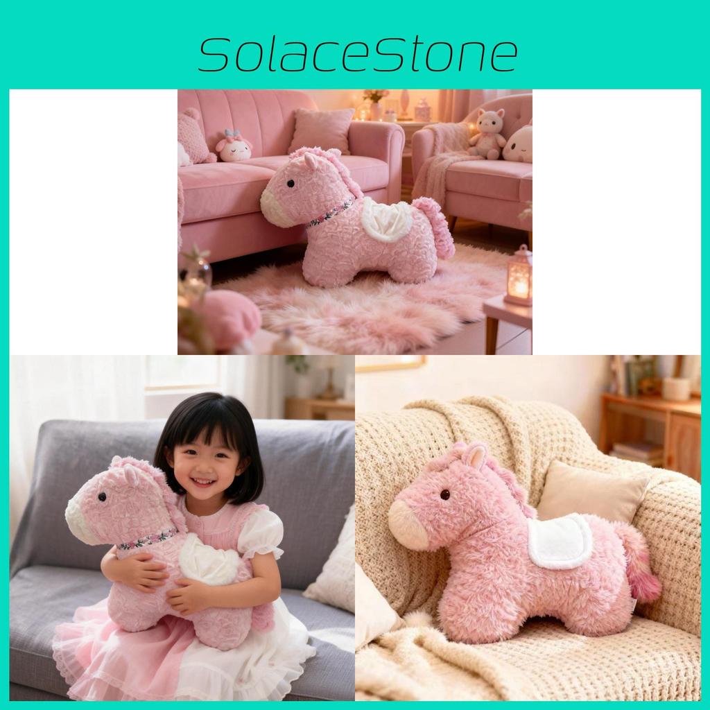 Handgemachtes Rosa Pony Plüschtier Mit Weichem Kurzem Plüsch Für Kinderzimmer Dekoration Und Geschenk
