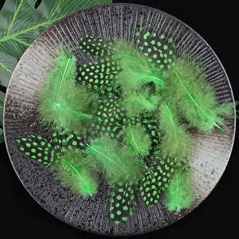 Plumes à Pois Naturelles pour Accessoires de Bâtonnet Jouet pour Chat DIY - 50 pcs.