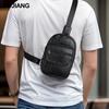 First Layer Cowhide Men'S Breast Bag Outdoor Sports Chest Bag Men'S Business Leather Messenger Bag