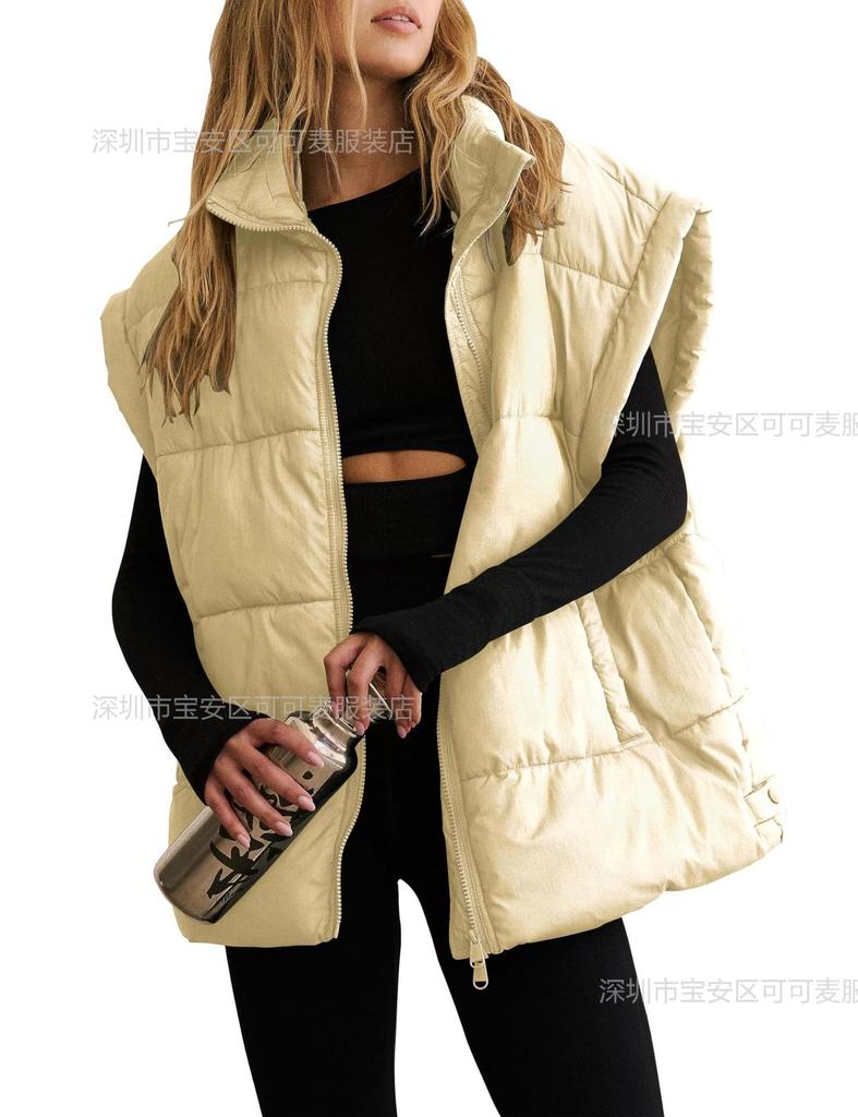Gilet Imbottito Senza Maniche da Donna, Gilet Imbottito Leggero in Piuma, Capo d'Abbigliamento Casual Multicolore