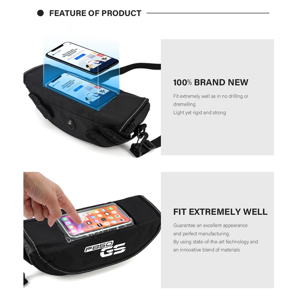 Handlebar Bag For BMW F650GS F700GS F750GS F800R F800GS F850GS GS850 Adv F900R F900XR S1000R S 1000 XR R 1250 1200 GS