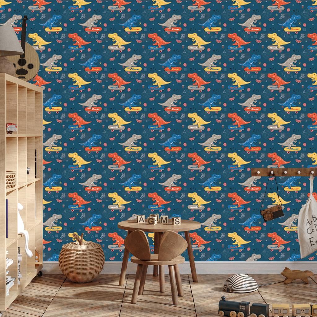 Crocodiles and skateboards wallpaper for living room and bedroom 50x1000