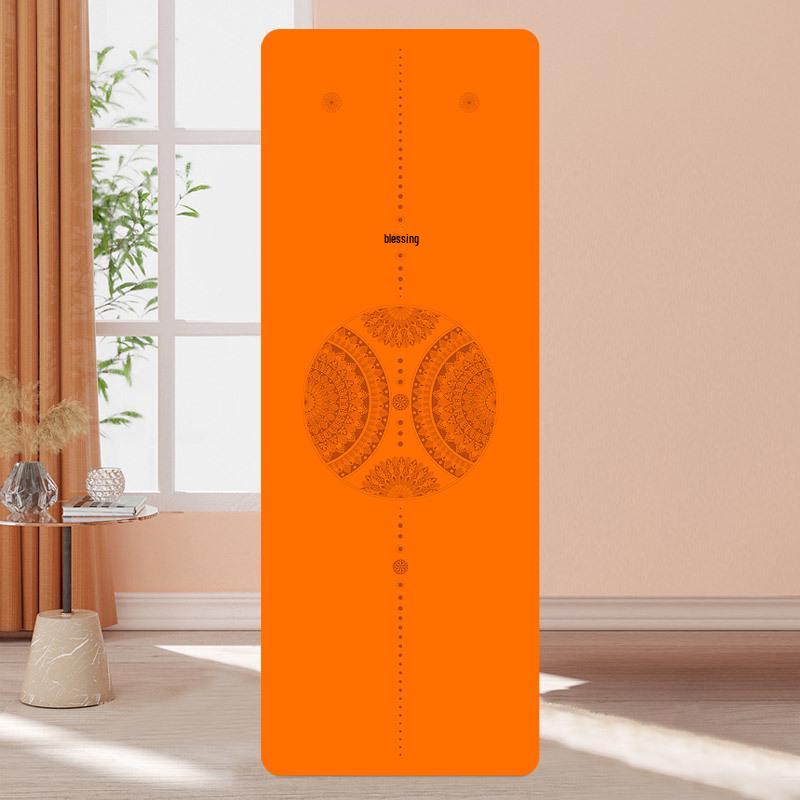 Exquisitely Carved Non-Slip Dual-Sided Yoga Mat - Sweat-Absorbing Natural Rubber for Home & Studio Use