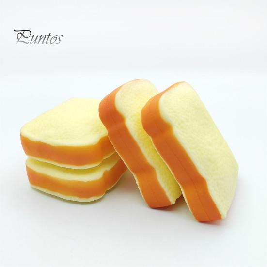 Stress Relief Squeeze Toy 1/2Pcs Simulated Toast Toy, Sliced Bread Sensory Soft Stretchy Fake Food Fidget for Kids Teens Adults Decompression Toys