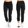 Women's Drawstring Elastic Waist Cargo Joggers Straight Leg Casual Trousers