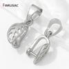 14/18K Gold Plated Brass Pendant Bails Clasps,Bailes For Jewelry,Leaf Shape Pendant Holder Bail For DIY Jewelry Making Findings