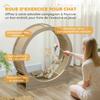 PawHut Cat Exercise Wheel Cat Running Wheel Secure Brake and Quiet Removable Scratching Mat 91cm Brown