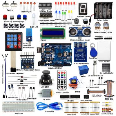 Projekt UNO Nejkompletnější startovací sada pro Arduino UNO R3 Mega2560 Nano s návodem / napájecím zdrojem / krokovým motorem