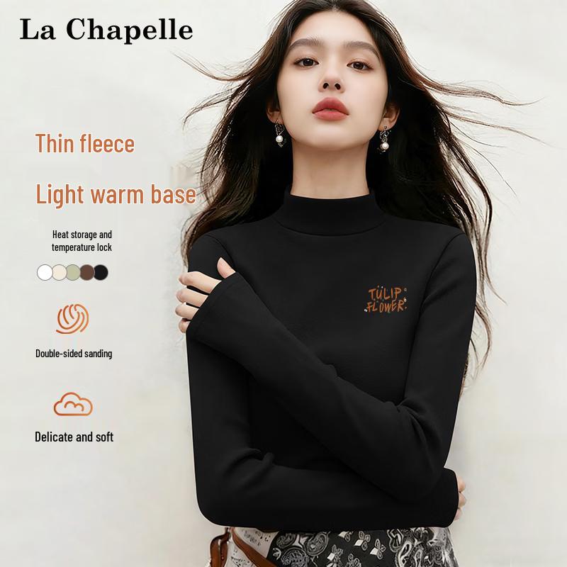 La Chapelle Women s Fleece-lined Semi-High Neck Top XL