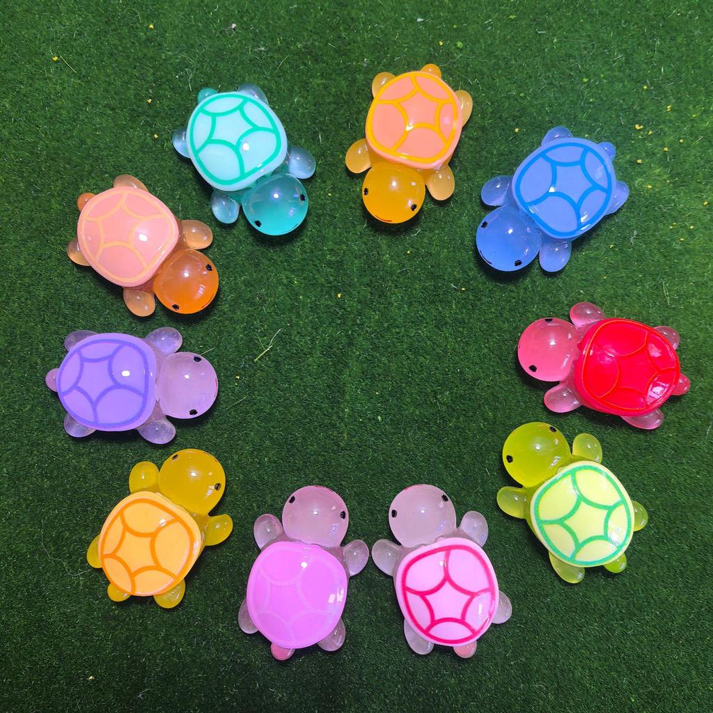8.6cm Extra Großes Leuchtendes Schildkrötenpaar Harz-Accessoires
