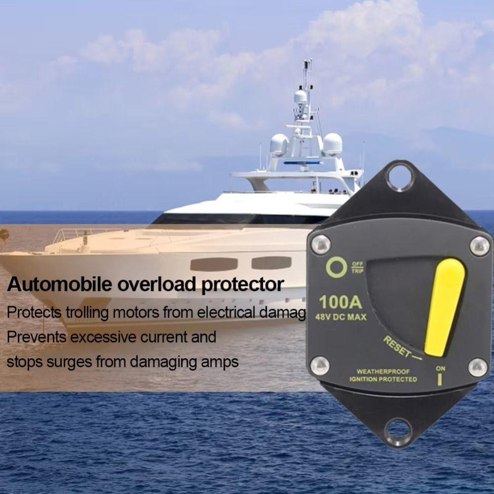 12V-48V DC Marine Circuit Breaker 30A-300A Manual Reset Circuit Breaker  RV Yacht