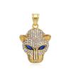 Vintage Stainless Steel Leopard Head Pendant Necklace Gothic Hip Hop Classic Animal Necklaces for Men Fashion Party Jewelry Gift