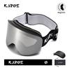 KAROS Magnetic ski goggles, double-layer anti-fog, large cylindrical lenses, anti-glare ski goggles, compatible with prescription lenses