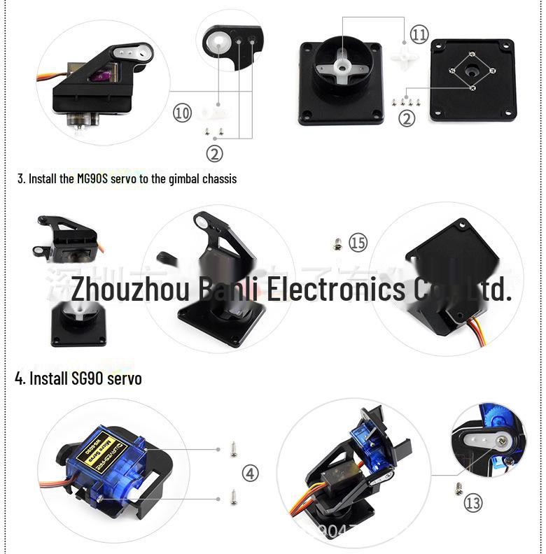 Raspberry Pi PTZ Board with I2C Interface & Light Intensity Detection