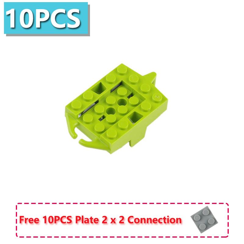 10PCS/Set Roller Coaster Track Chassis Moc Building Blocks Parts Lower Rail/Bow/Slope/Straight Rail Puzzle Assembly Toys Bricks