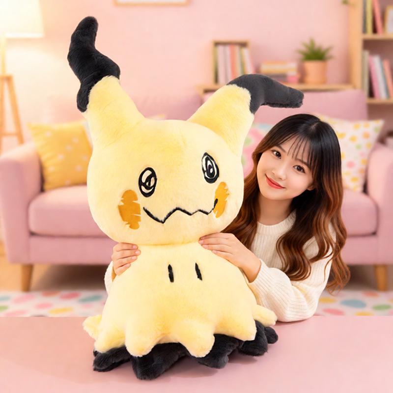 Rabbit Fur Mimikyu Pokémon Plush Dolls: Cute Cartoon Figurines