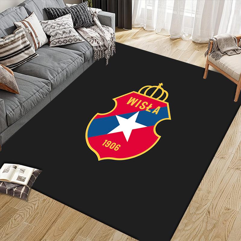 WISLA KRAKOW Flannel Pattern Square Carpet,Area Rug,Carpet Rug for Living Room Bedroom Sofa Playroom Decor,Non-slip Floor Mat
