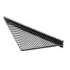 4PCS Car Rear Bumper Shark Fin Triangle Spoilers Universal Carbon Fiber Flat Style