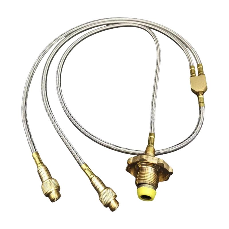 

Outdoor Double Connection Tube Gas Valves Durability Gas Converter Stove Adapter for Camping Cooking Efficiency