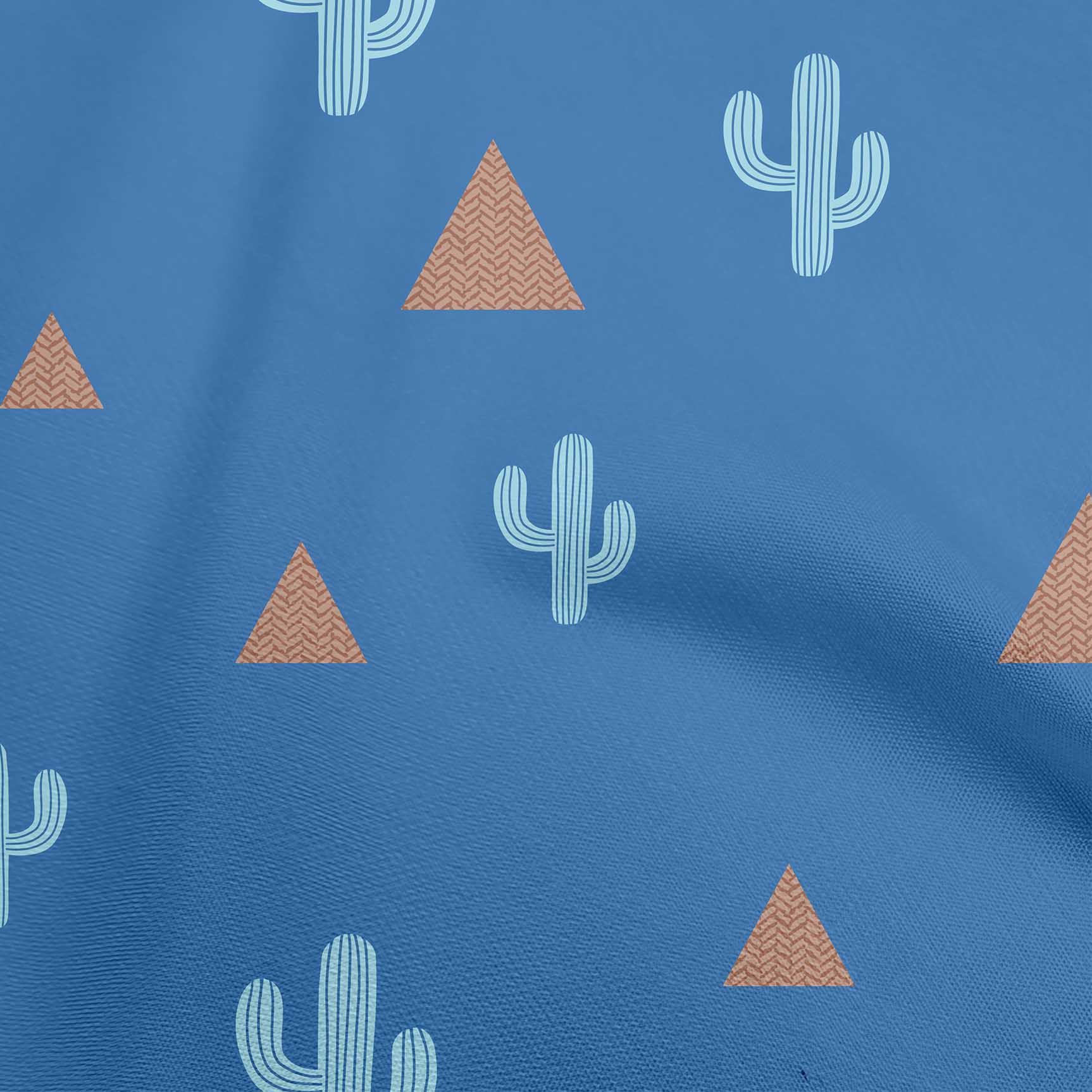 

OneOone Бавовняний поплін Коричневий Тканина Рослина Кактус з геометричним шиттям Ремісничі проекти Принти на тканині на ярдах 42 дюйма 42 Inch Wide - Viscose Chiffon середній синього кольору