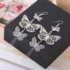 Design 3 Butterfly Shape Tassel Clip On Earrings Wihtout Piercing For Women Fashion Luxury Big Statement Earrings