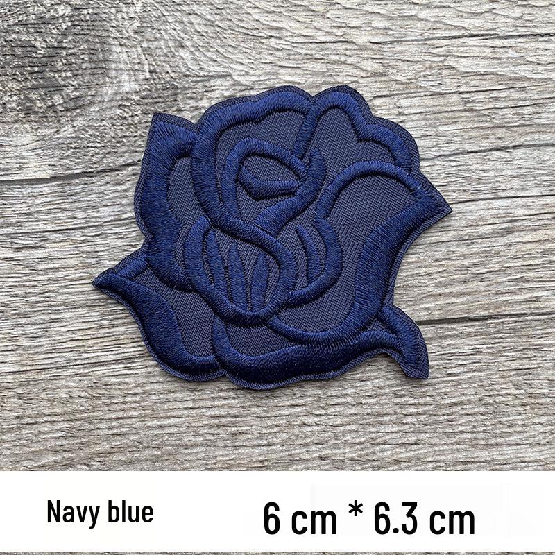 Self-Adhesive Rose Embroidery Patch for Mending, Repairing, Décor, and Versatile Applications.