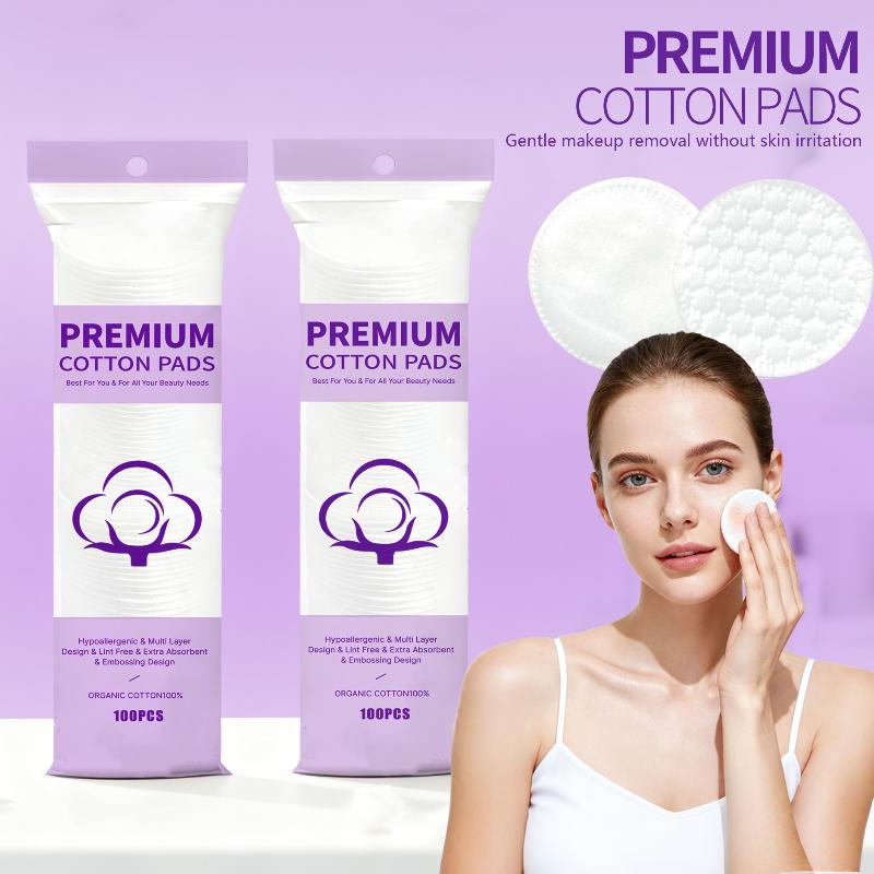 Einweg Make-up Wattepads 100/120 Stück Weich Rund Dreilagig Gesichtsreinigungstücher Make-up Entferner Kosmetik Reinigung