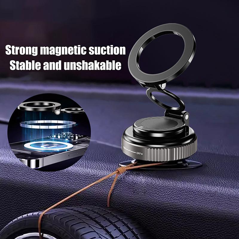1Pc 360° Adjustable Vacuum Magnetic Suction Cup Phone Mount Hands-Free Magnetic Cell Phone Holder For Car/Gym/Mirror/Desktop