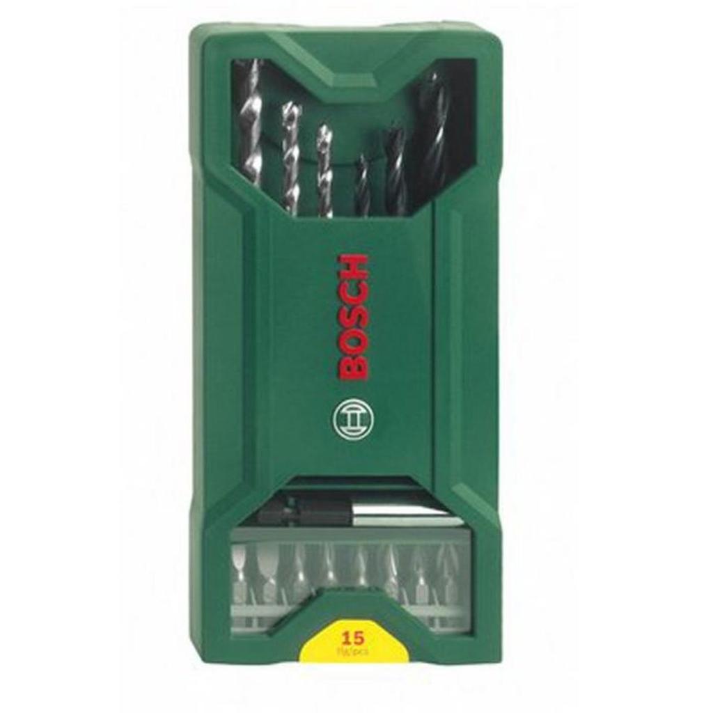 Bosch Cases - Mini-X-Line of Drill Bits and Screwdriver Bits (15 Pieces) - Brand BOSCH