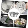 Dreiteilige Edelstahl Back- und Rührschüssel Mehrzweck-Rührschüssel und Sieb Rührschüssel zum Waschen und Schneiden von Gemüse