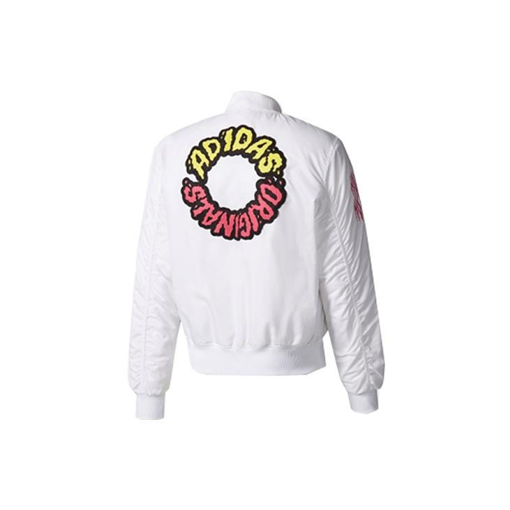 adidas Originals Trefoil Logo Padded Bomber Jacket Men Jackets White BR7149