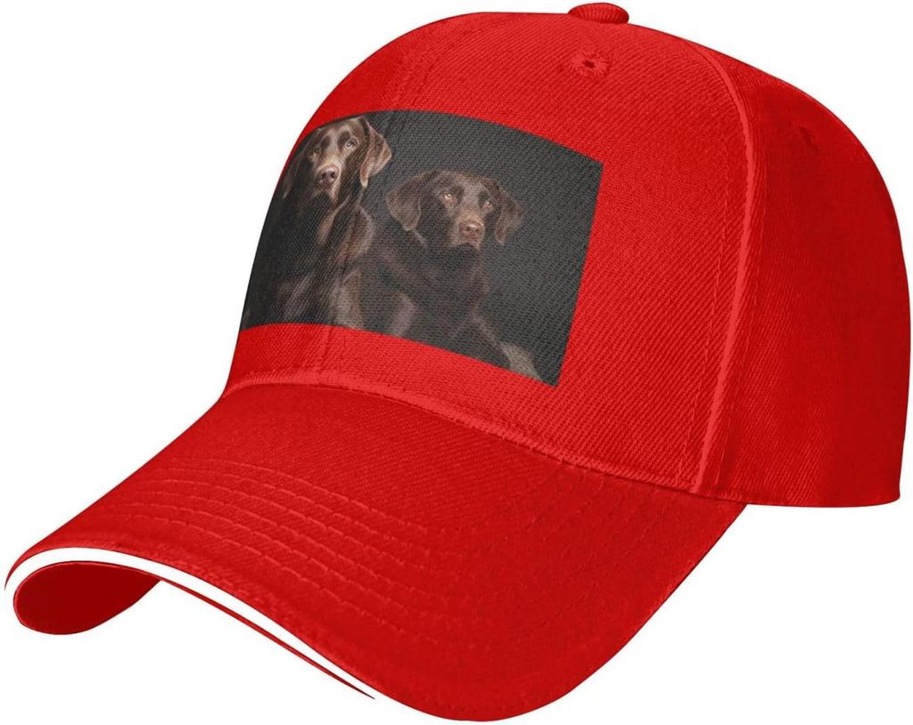 Chocolate Labrador Retriever Dogs Baseball Cap Adjustable Polyester Casual Sun Protection Dad Hat