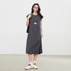 Elva' Island Summer Casual Short-Sleeve Midi Dress