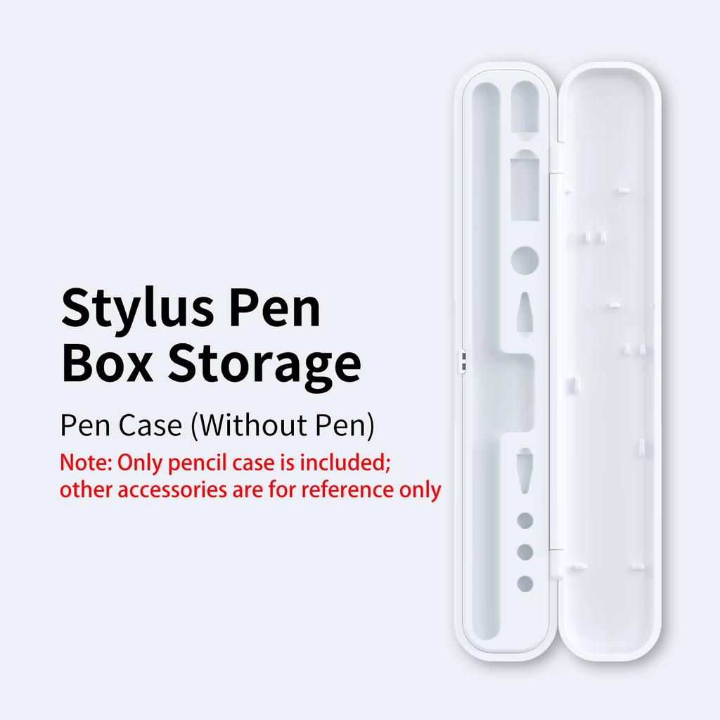 Portable ABS Silicone Case Storage Box for Apple Pencil, Nib Holder Stand, Protective Cover for iPad Pencil Stylus Pen