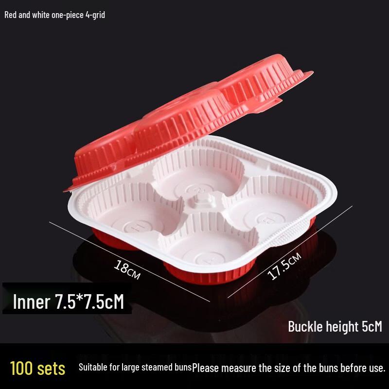 4-Compartment Disposable Food Container Set