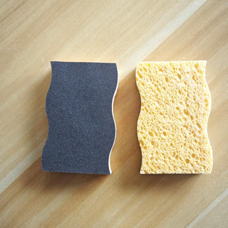 2/6/12 ks Čisticí drátěnka z bavlny z dřevní buničiny Houba na mytí nádobí Drátěnka Houbičky Čisticí houbička Oboustranná čisticí houbička