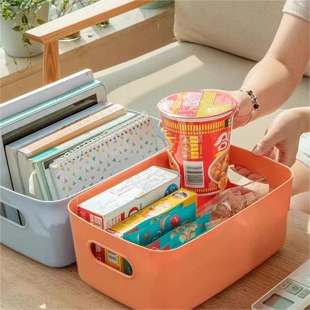 Rectangular Plastic Storage Organizer: Desktop, Kitchen, Cosmetics, Snack, and Drawer Box
