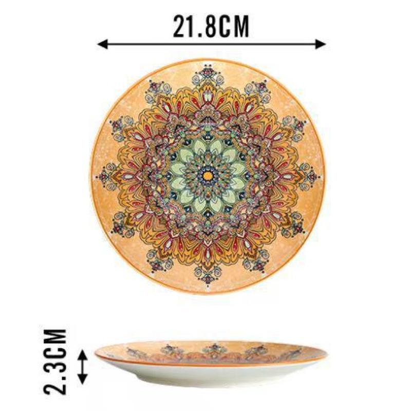 New retro Elandil exotic underglaze ceramic high-value home western food plate