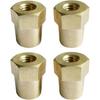 Ampper 3/8"-16 Thread Female Brass Battery Terminal Post Adapter Battery Charging Post Terminals for 3/8" Stud Extension, Pack of 4