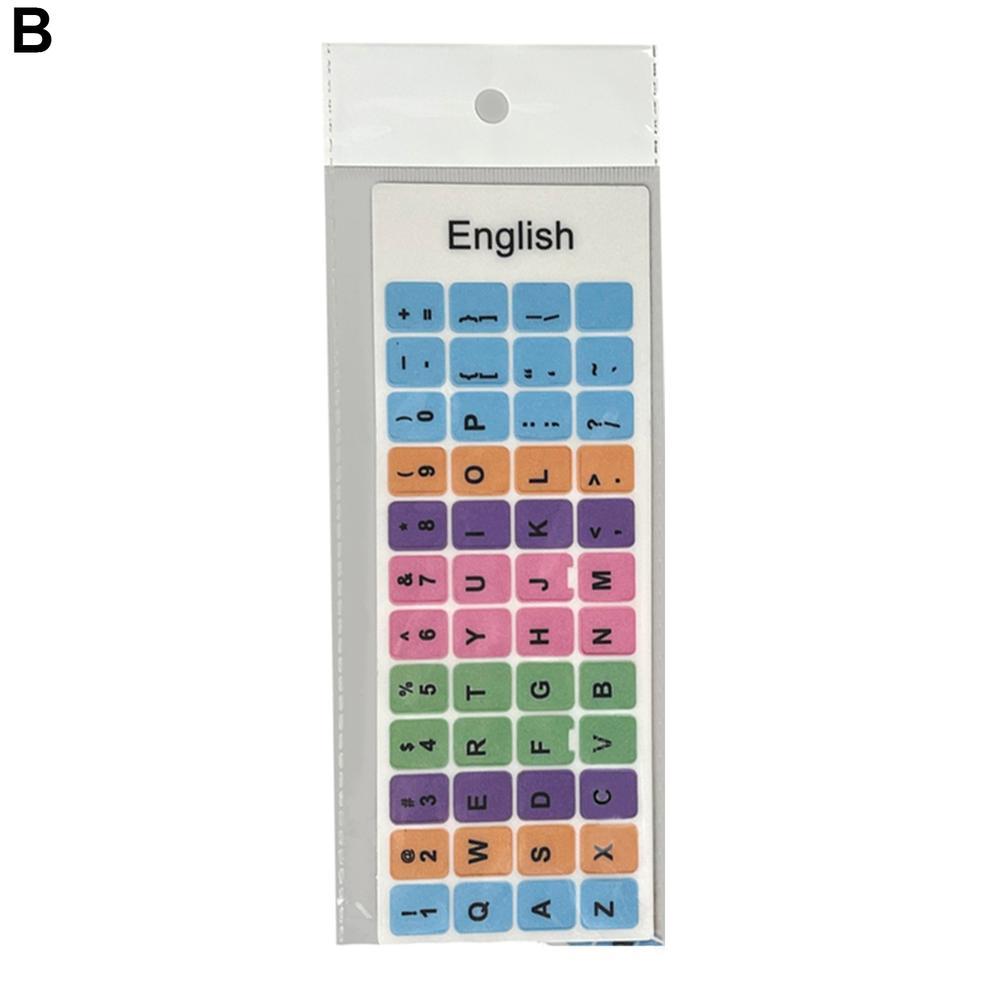 Laptop English Keyboard Stickers Macaron Color Key Stickers Desktop Computer Stickers Frosted Repair Film