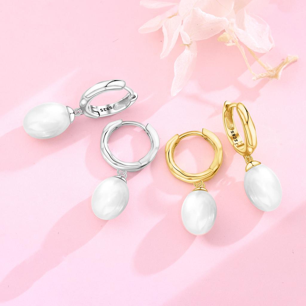 Orstarry S925 Silver Earrings Pearl Bead Earrings For Women Birthday Gift Fashion Trend Silver Jewelry Gift Earrings