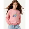 Kids Crewneck Long Sleeve Sweatshirt,Colorful Butterfly Floral Heart Spring Print