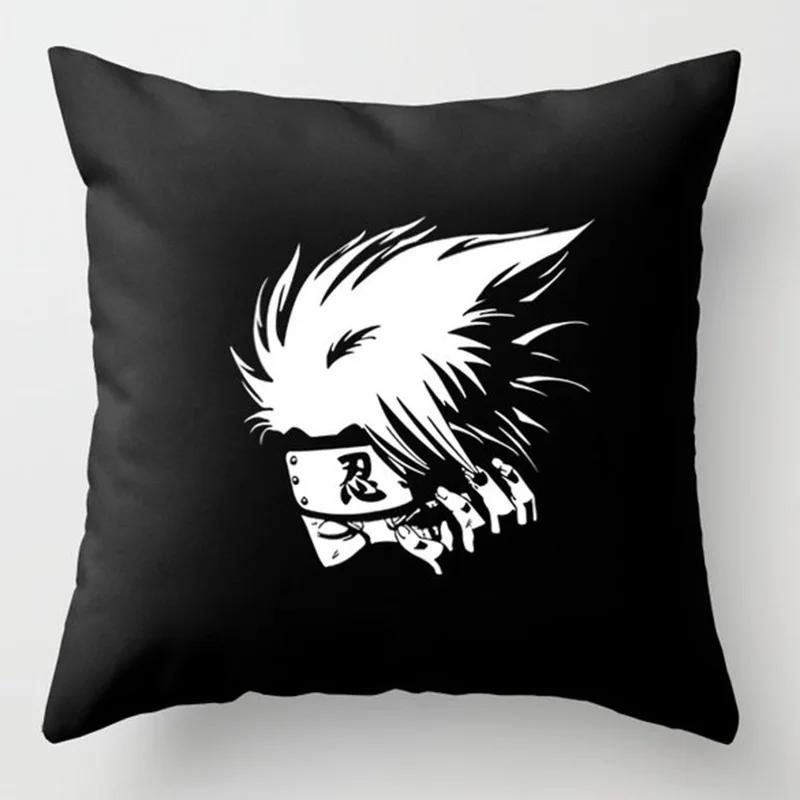 Anime Naruto Printed Pillow Case Red Cloud Uchiha Itachi Action Figures Square Pillow Covers Cushion Sofa Decor Cover Toys Gift