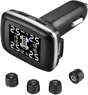 OBEST Tire Pressure Sensor, 4 External Sensors, Cigarette Lighter Socket, Tire Pressure Monitor, USB