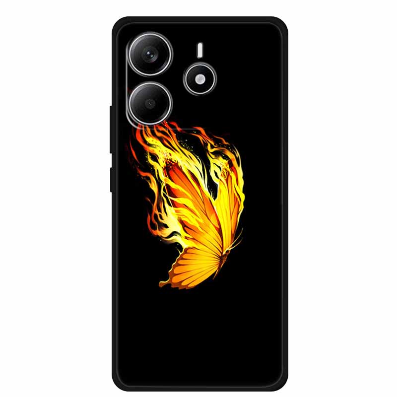 Pour Redmi Note 14 4G GLOBAL Coque Animaux Silicone Souple TPU Étuis de Téléphone Housse Arrière pour Xiaomi Redmi Note14 4G Protecteur Coque